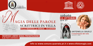 Sabato 11 ottobre 2025 ore 17, Villa La Magia: “La Magia delle Parole. Scrittrici in villa” – Antonella Sbuelz presenta “Il movimento del volo”