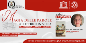 Sabato 8 novembre 2025 ore 17, Villa La Magia: “La Magia delle Parole. Scrittrici in villa” – Elena Magnani presenta “Mare avvelenato”