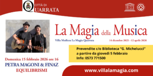 15 febbraio, ore 16, Villa Medicea La Magia: Petra Magoni & Finaz in “Equlibrismi”